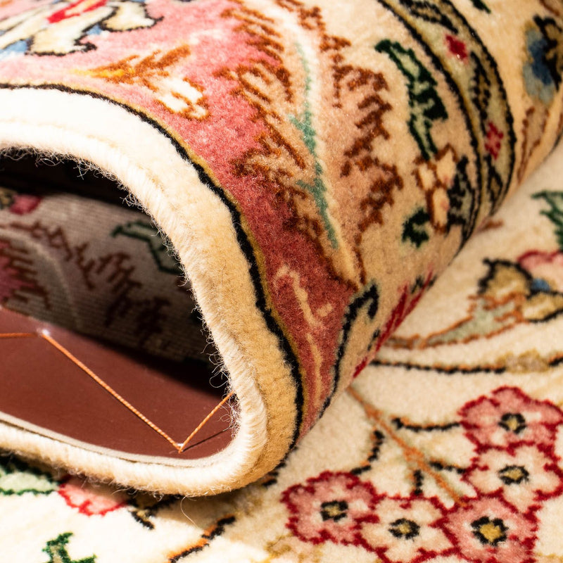 Biegacz Dywan perski - Tabriz - Królewski - 299 x 68 cm - beżowy