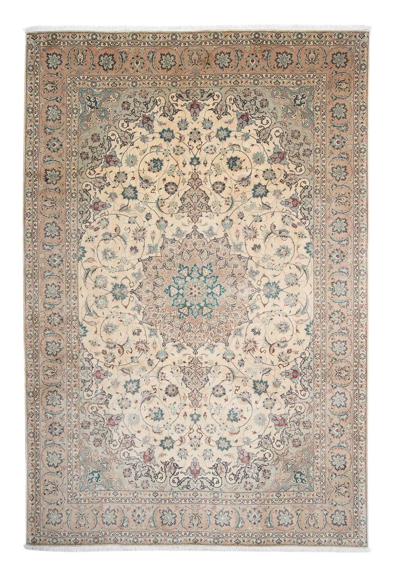 Dywan perski - Tabriz - Królewski - 300 x 204 cm - beżowy