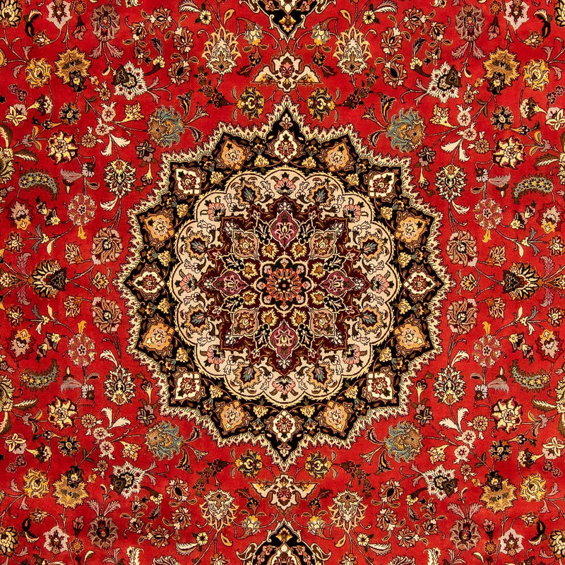 Dywan perski - Tabriz - Królewski - 359 x 254 cm - czerwony