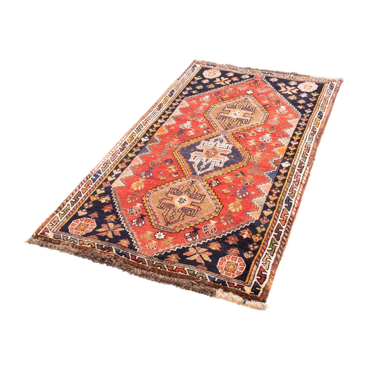 Perski dywan - Nomadyczny - 150 x 84 cm - czerwony