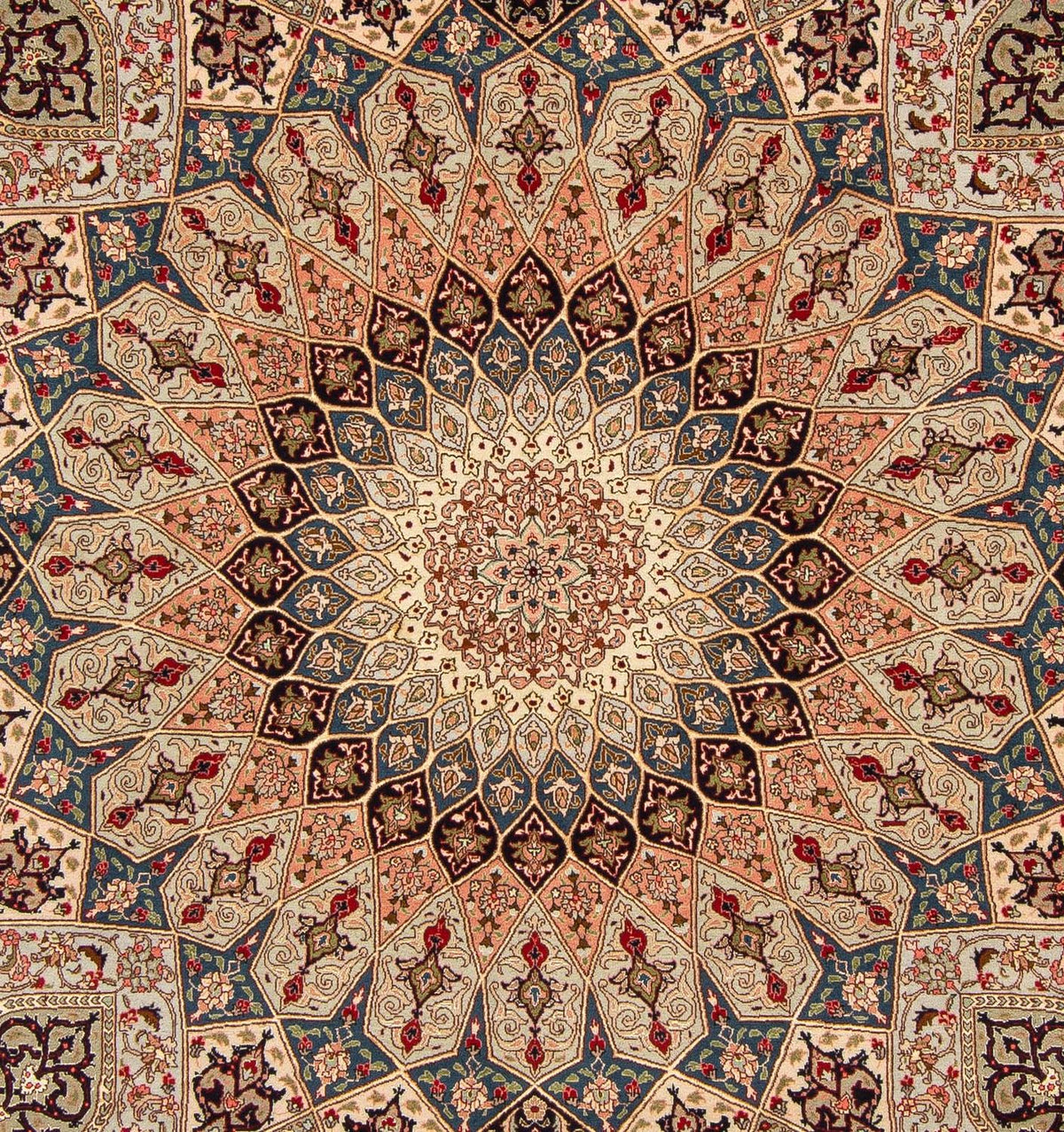 Dywan perski - Tabriz - Królewski - 256 x 205 cm - wielokolorowy