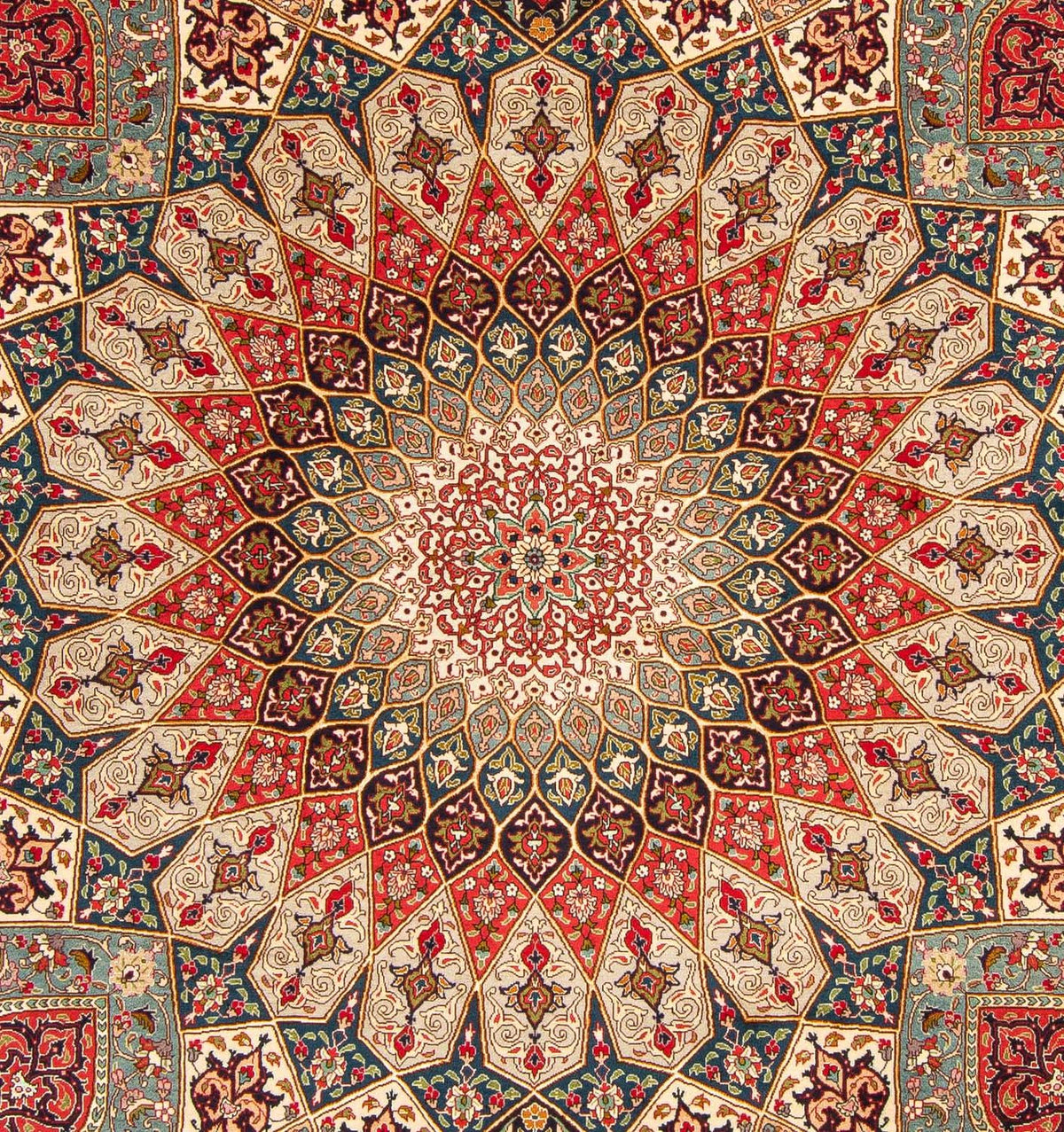 Dywan perski - Tabriz - Królewski - 260 x 203 cm - wielokolorowy