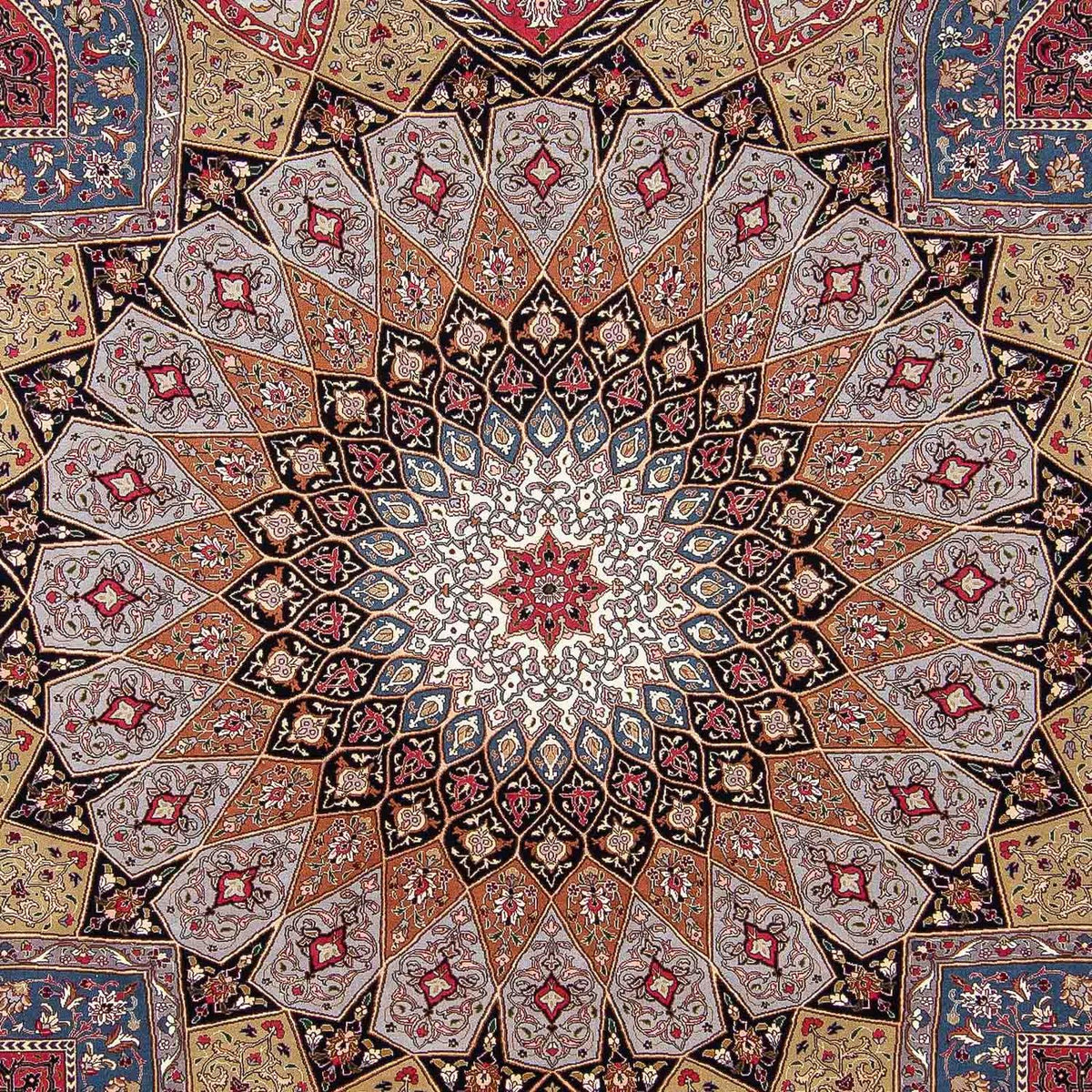 Dywan perski - Tabriz - Królewski - 303 x 254 cm - wielokolorowy