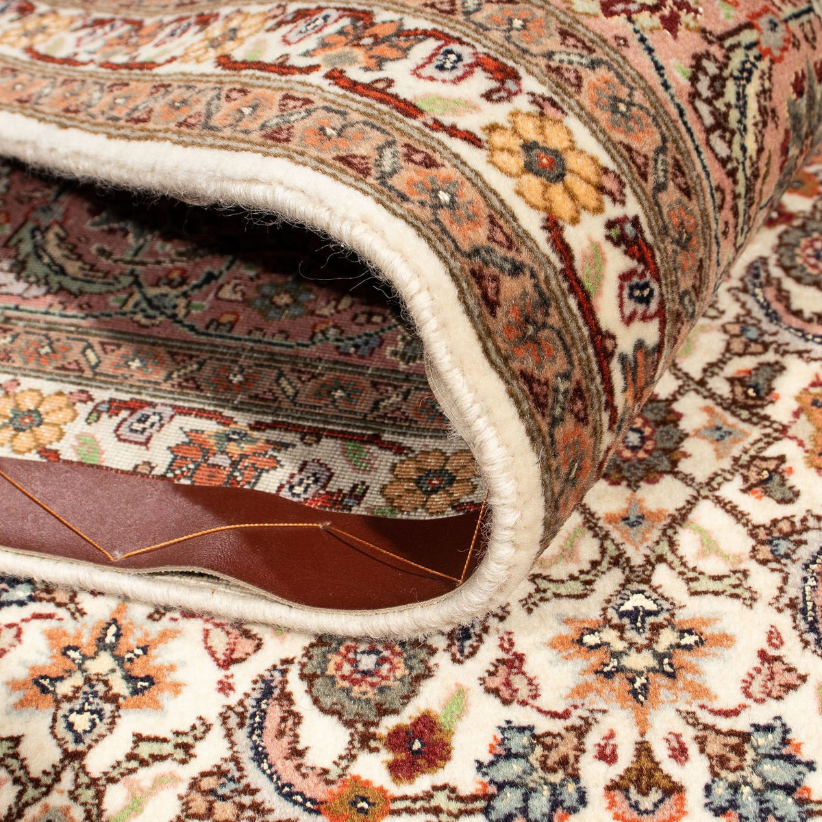 Dywan perski - Tabriz kwadratowy  - 215 x 202 cm - jasnobrązowy