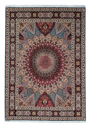 Dywan perski - Tabriz - Królewski - 217 x 158 cm - wielokolorowy