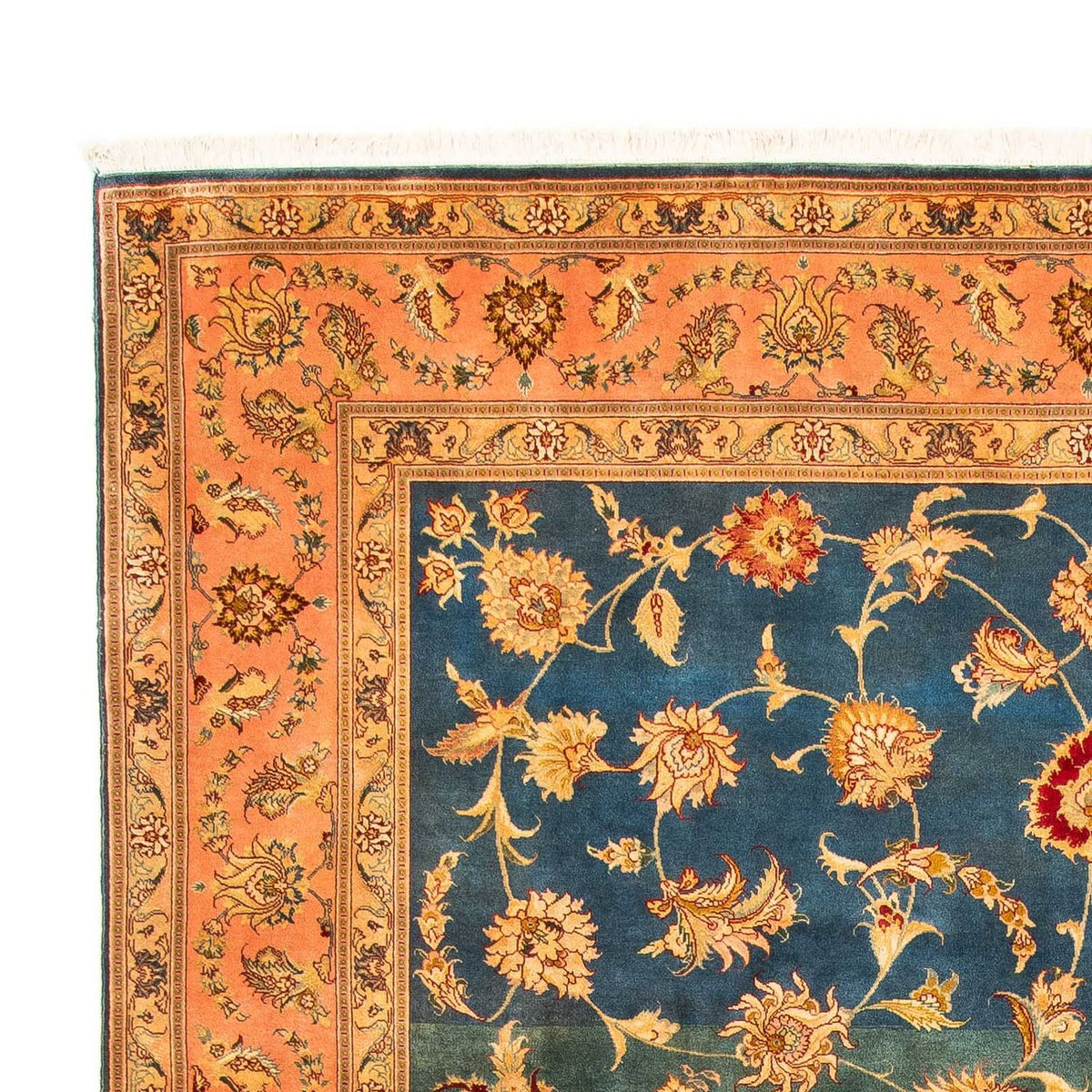 Dywan perski - Tabriz - Królewski - 305 x 200 cm - jasnozielony