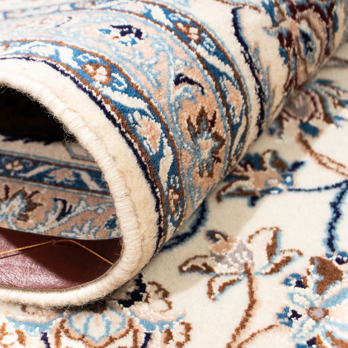 Dywan perski - Nain - Premium - 204 x 130 cm - beżowy