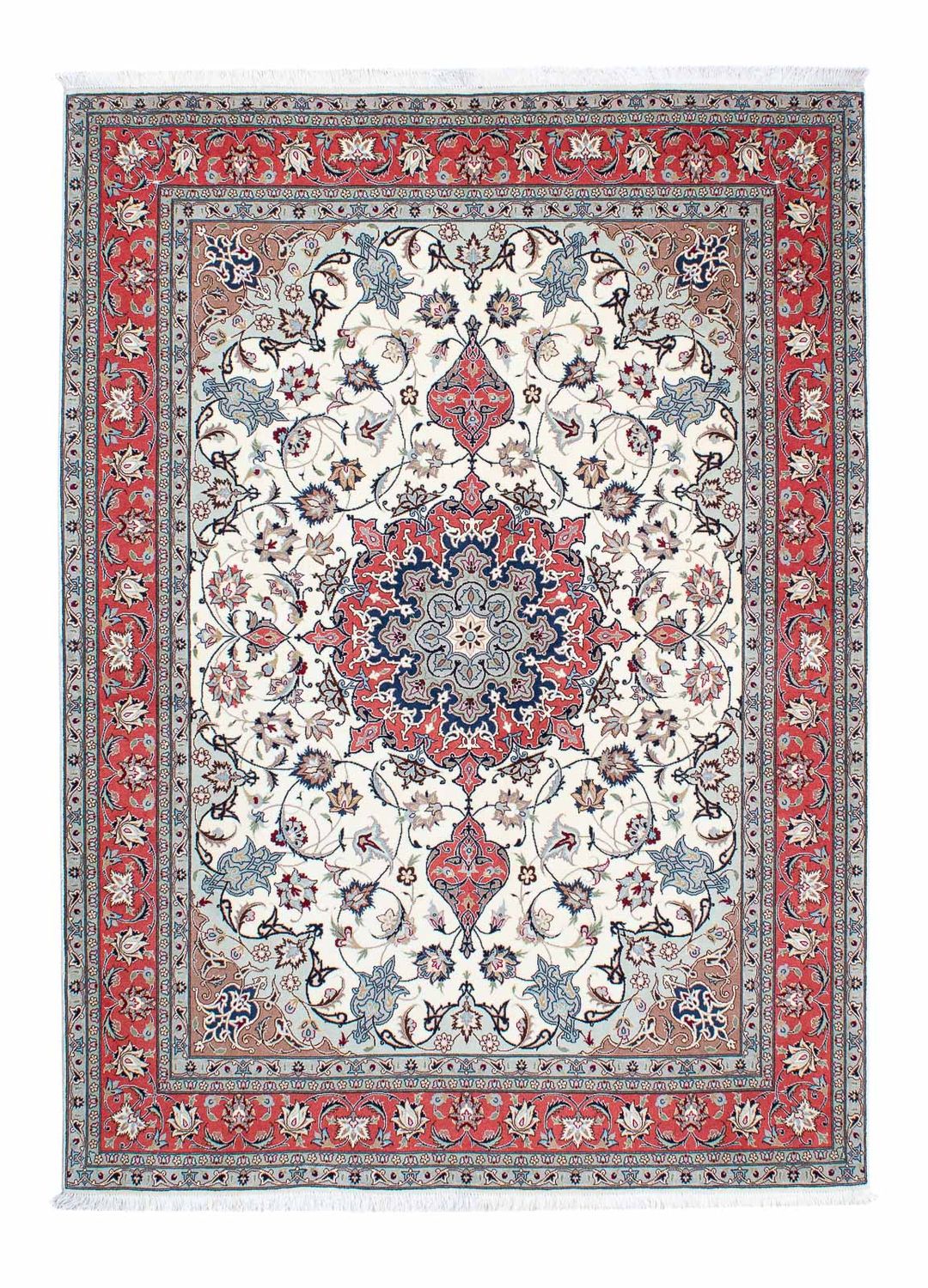 Dywan perski - Tabriz - Królewski - 215 x 153 cm - beżowy