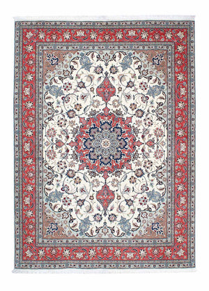 Dywan perski - Tabriz - Królewski - 215 x 153 cm - beżowy