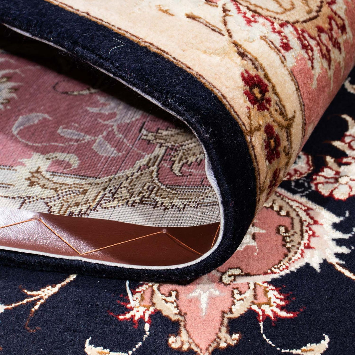 Dywan perski - Tabriz - Królewski - 245 x 168 cm - ciemnoniebieski