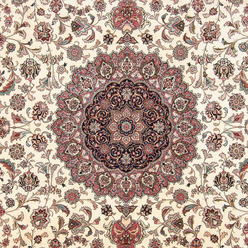 Dywan perski - Tabriz - Królewski - 306 x 252 cm - beżowy