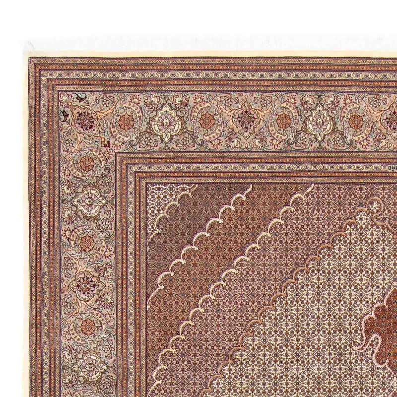 Dywan perski - Tabriz - 358 x 255 cm - jasnobrązowy