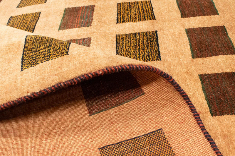 Dywan Gabbeh - Loribaft Perski - 231 x 173 cm - złoto