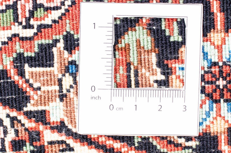 Dywan perski - Bijar okrągły  - 158 x 158 cm - ciemna czerwień