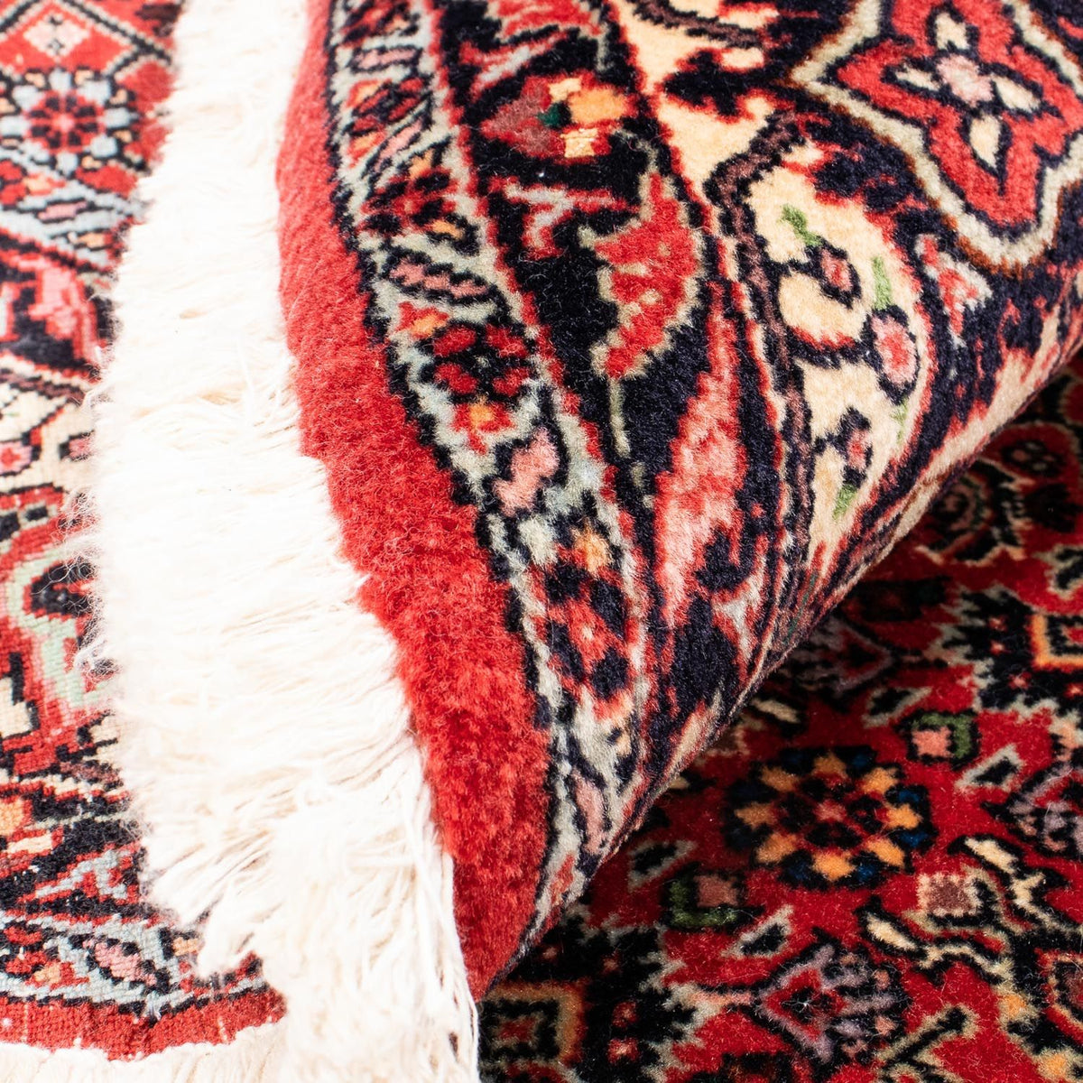 Dywan perski - Bijar okrągły  - 150 x 150 cm - ciemna czerwień