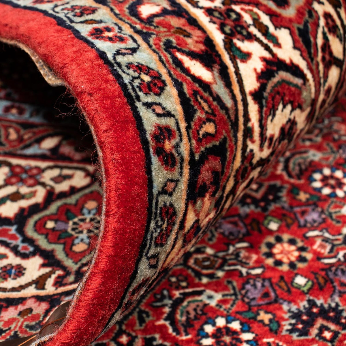 Dywan perski - Bijar kwadratowy  - 207 x 200 cm - ciemna czerwień