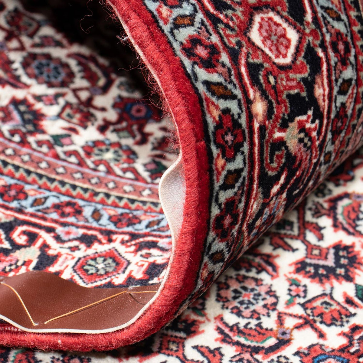 Biegacz Dywan perski - Bijar - 216 x 72 cm - ciemnoniebieski