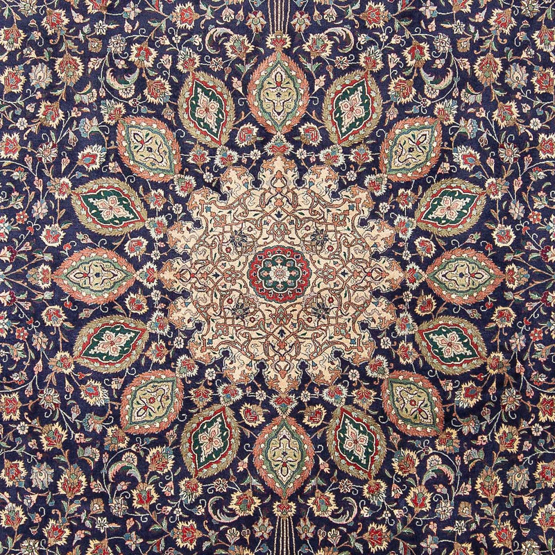 Dywan perski - Tabriz - Królewski - 395 x 289 cm - ciemnoniebieski