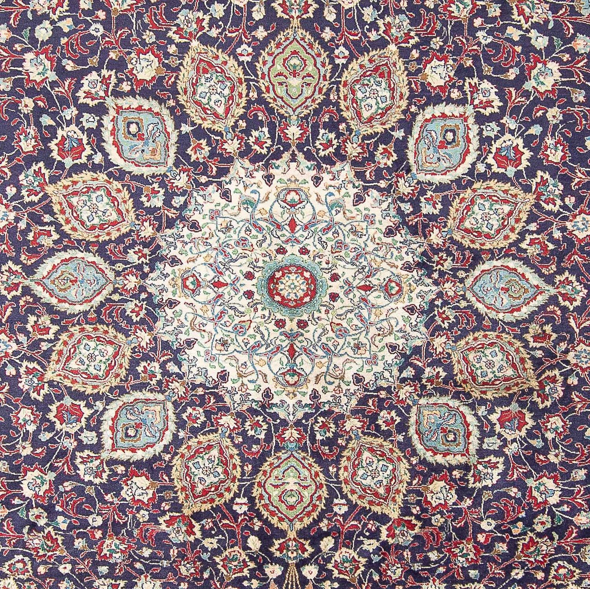 Dywan perski - Tabriz - Królewski - 401 x 300 cm - ciemnoniebieski