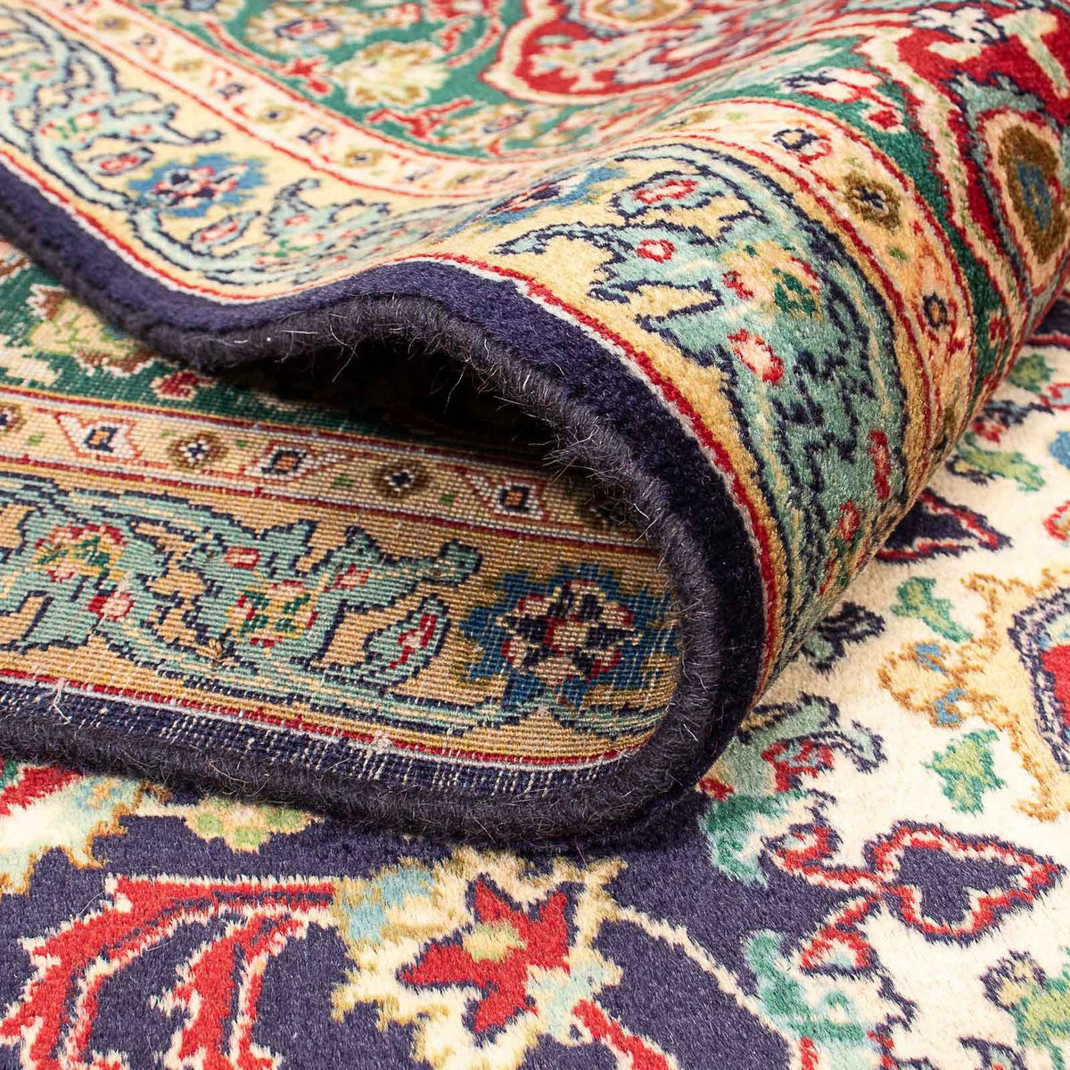 Dywan perski - Tabriz - Królewski - 401 x 300 cm - ciemnoniebieski