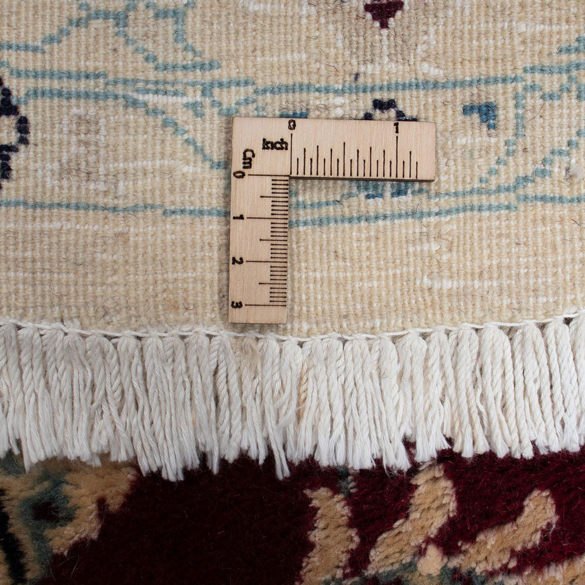 Dywan perski - Nain okrągły  - 245 x 245 cm - ciemna czerwień