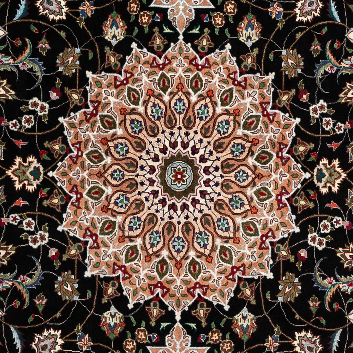 Dywan perski - Tabriz - Królewski - 293 x 190 cm - ciemnoniebieski