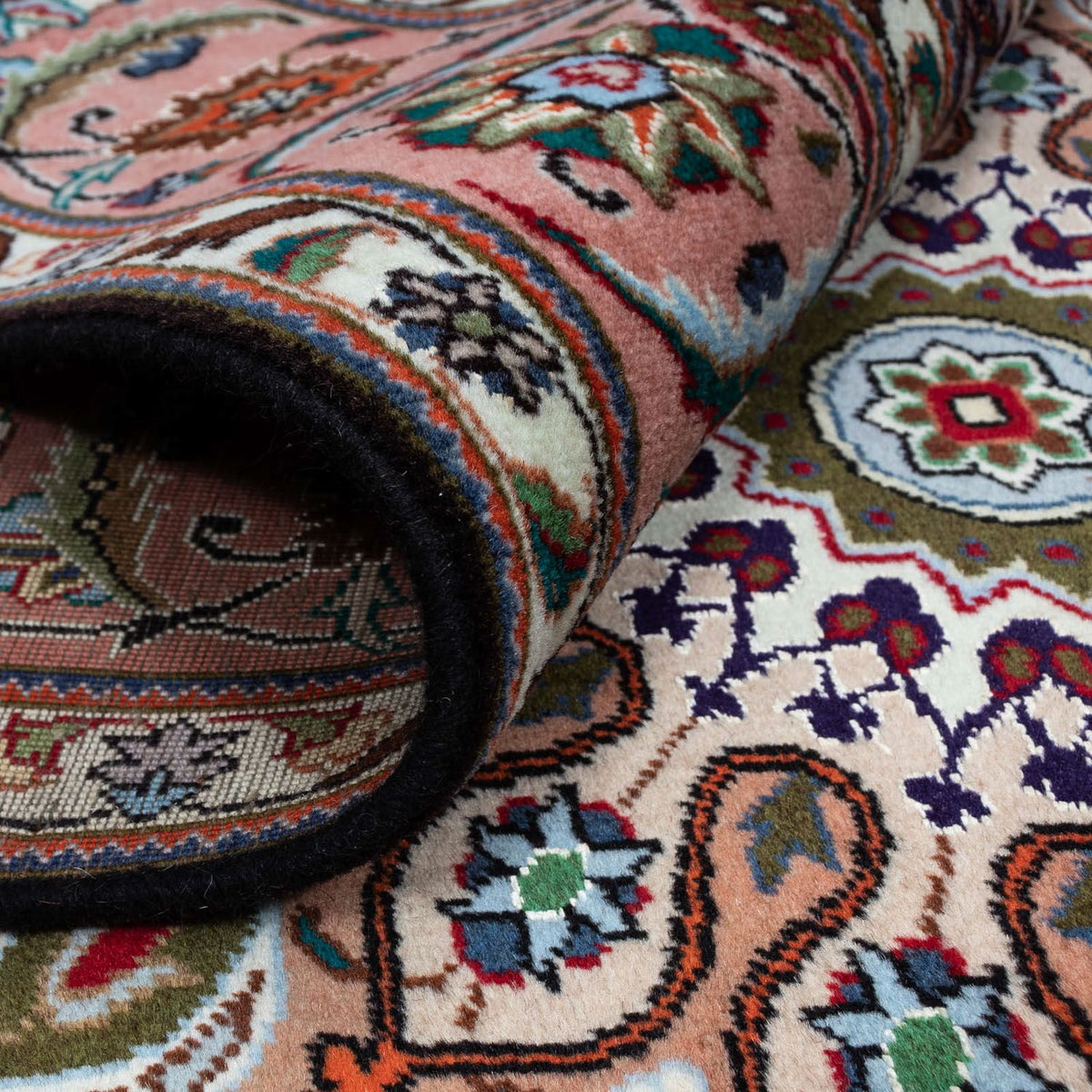 Dywan perski - Tabriz - Królewski - 293 x 190 cm - ciemnoniebieski