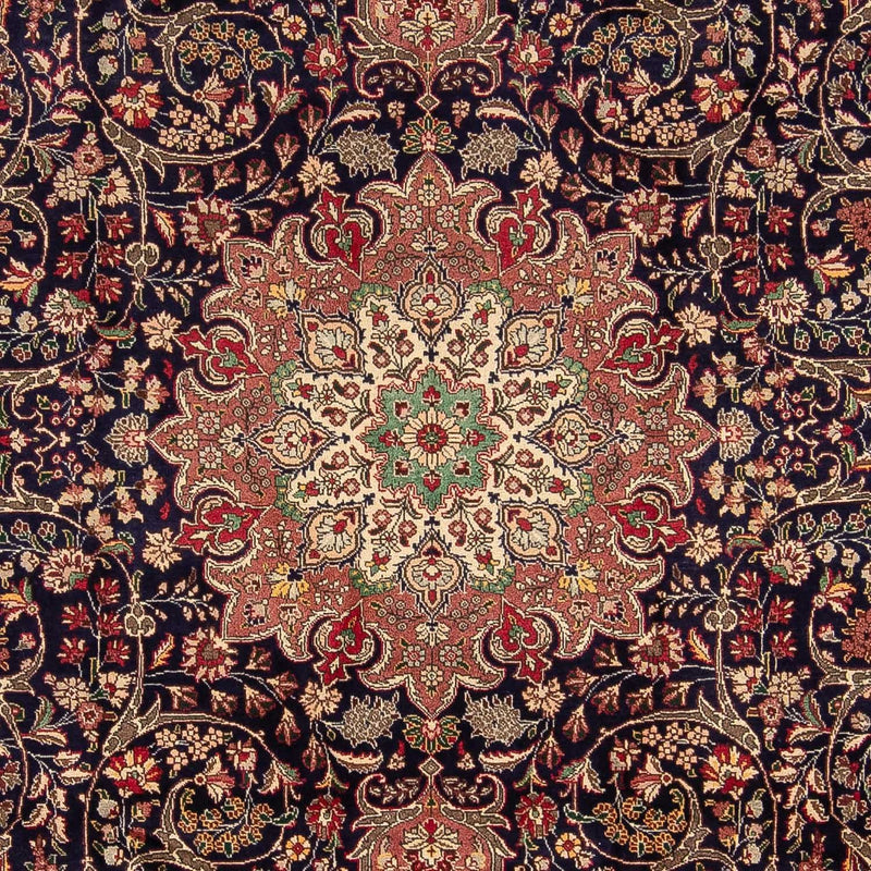 Dywan perski - Tabriz - Królewski - 342 x 246 cm - ciemnoniebieski