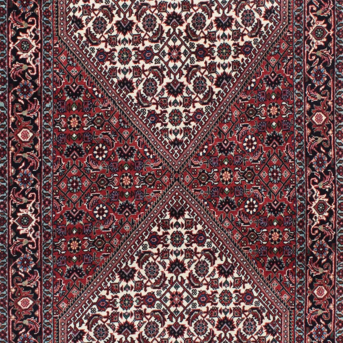 Biegacz Dywan perski - Bijar - 209 x 75 cm - czerwony