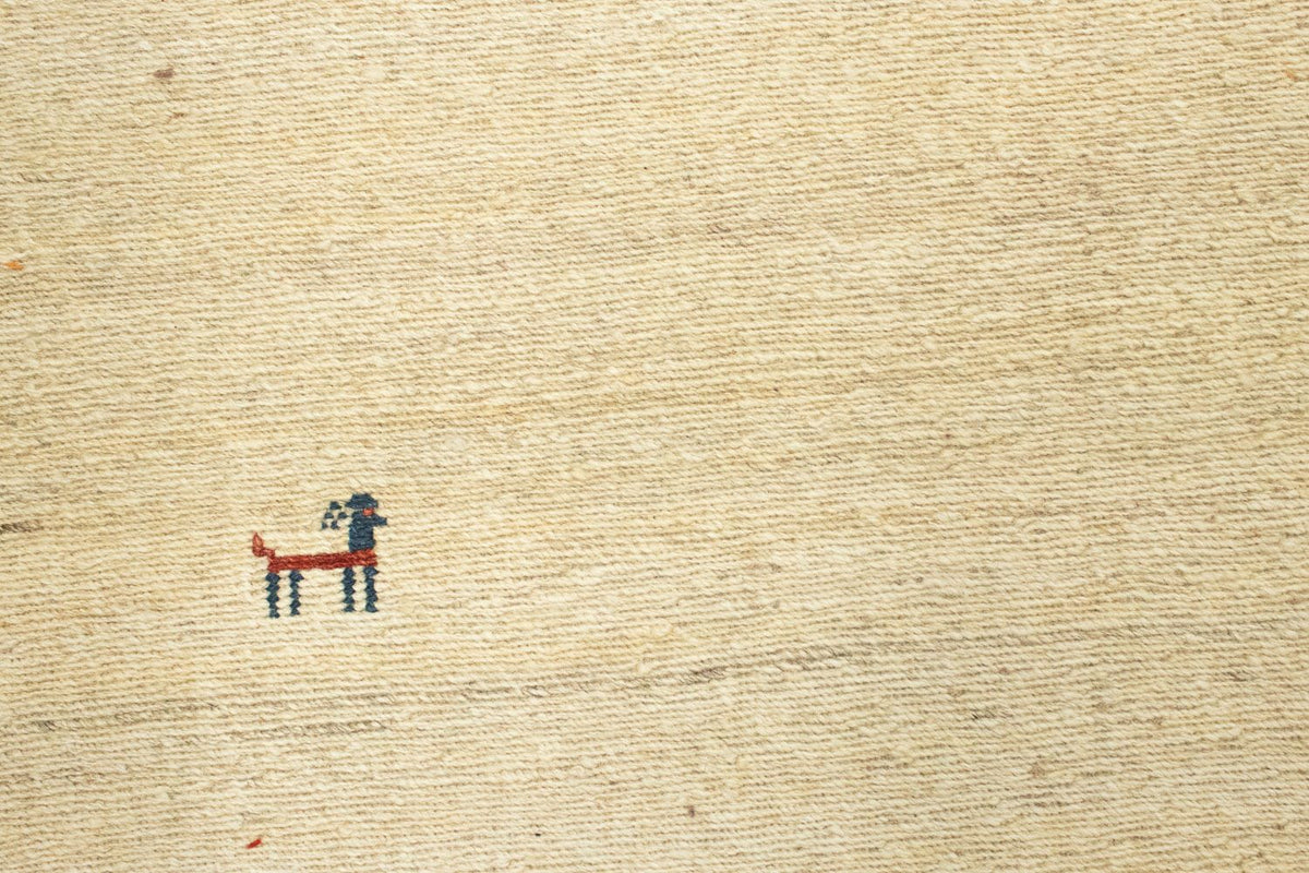 Dywan Gabbeh - perski - 206 x 158 cm - beżowy