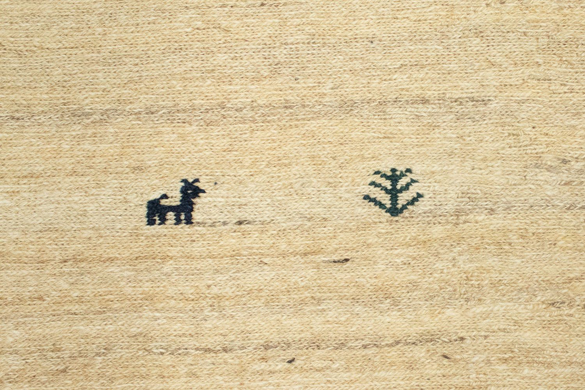 Dywan Gabbeh - perski - 212 x 153 cm - beżowy