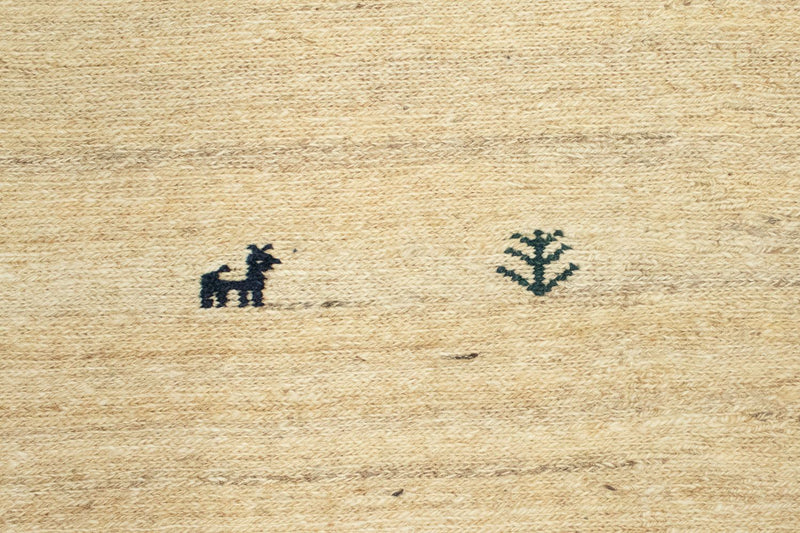 Dywan Gabbeh - perski - 212 x 153 cm - beżowy