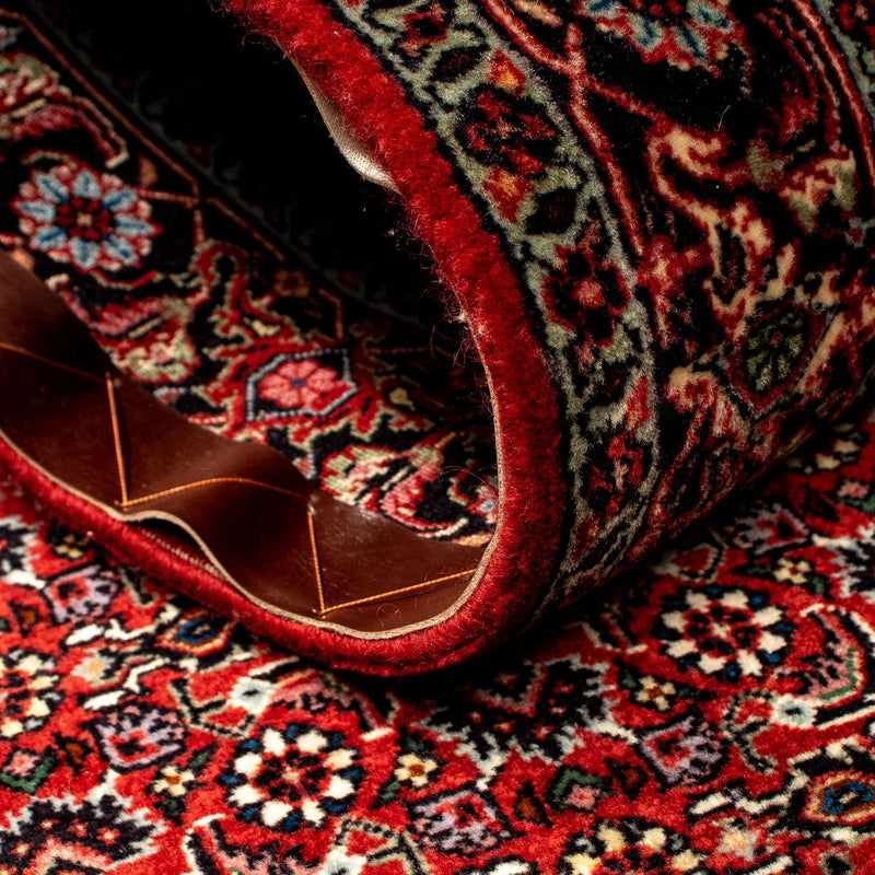 Biegacz Dywan perski - Bijar - 298 x 80 cm - ciemna czerwień