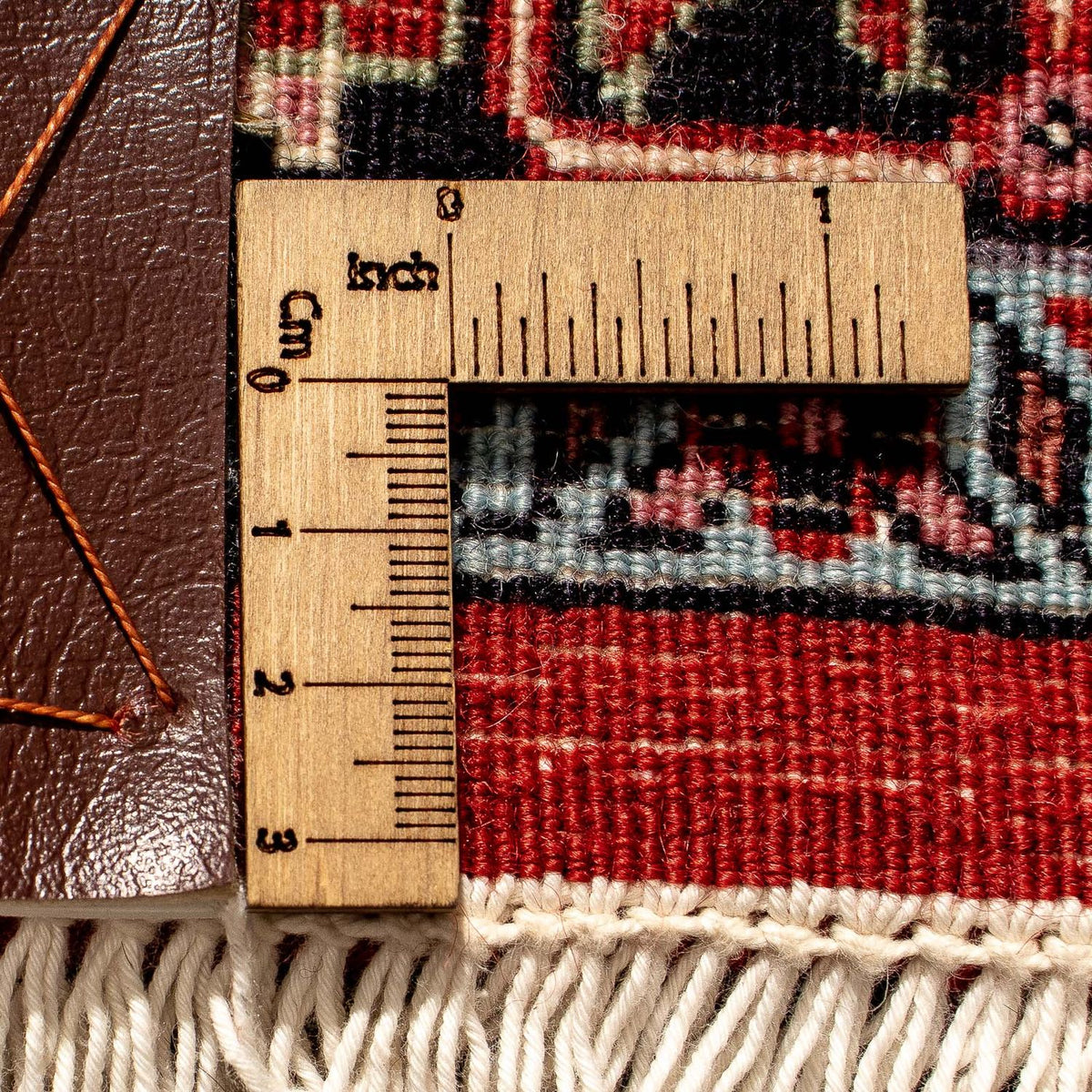 Biegacz Dywan perski - Bijar - 298 x 80 cm - ciemna czerwień