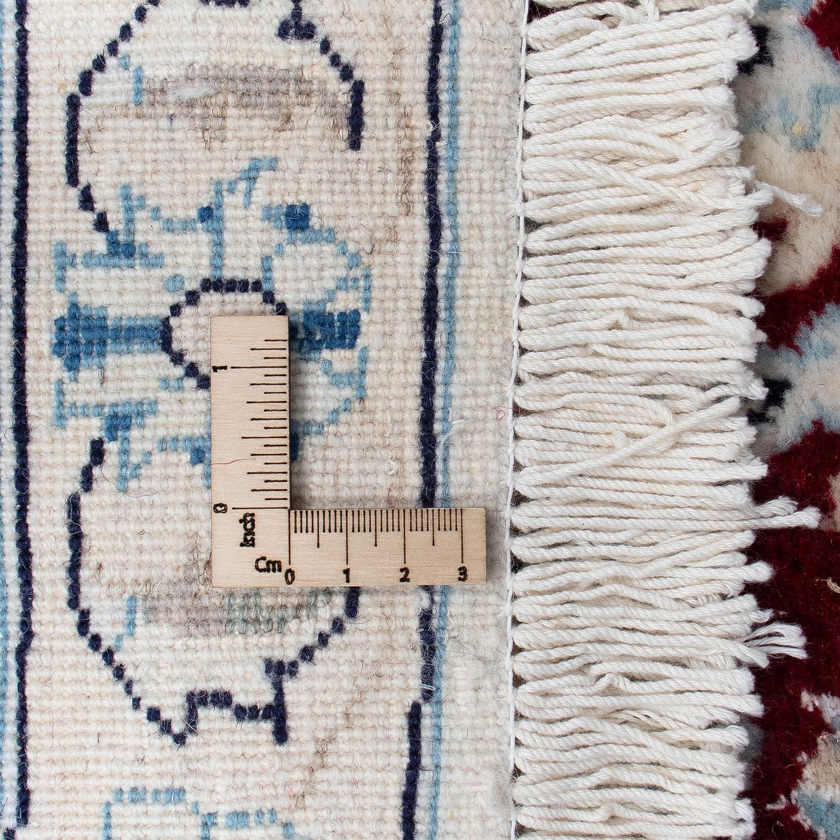 Dywan perski - Nain okrągły  - 297 x 297 cm - ciemna czerwień