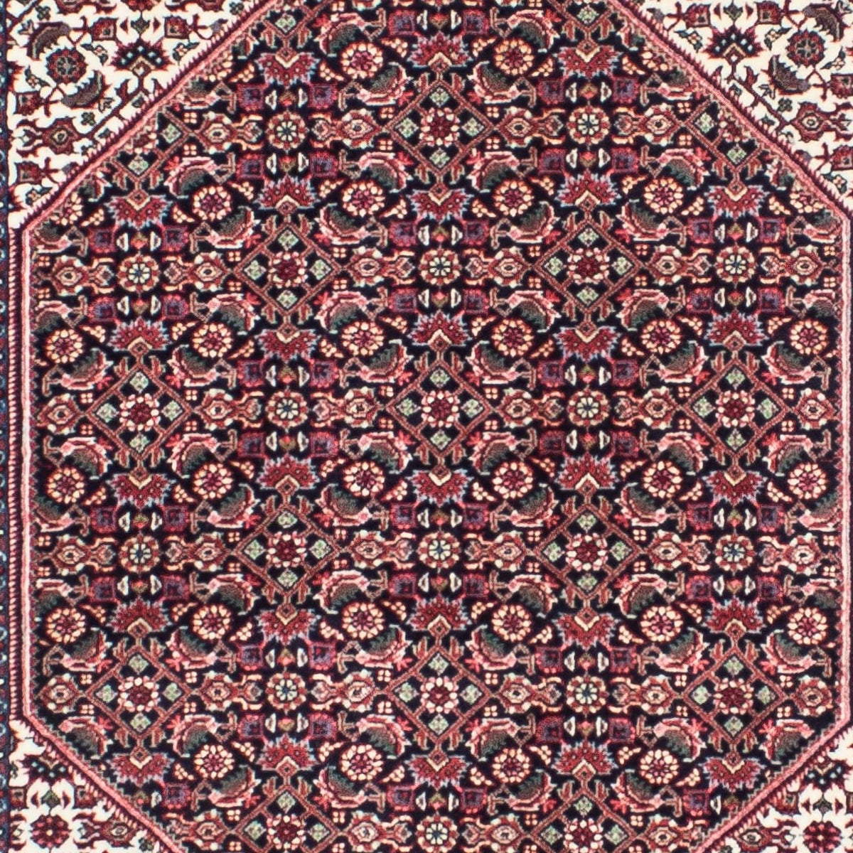 Biegacz Dywan perski - Bijar - 300 x 84 cm - ciemnoniebieski