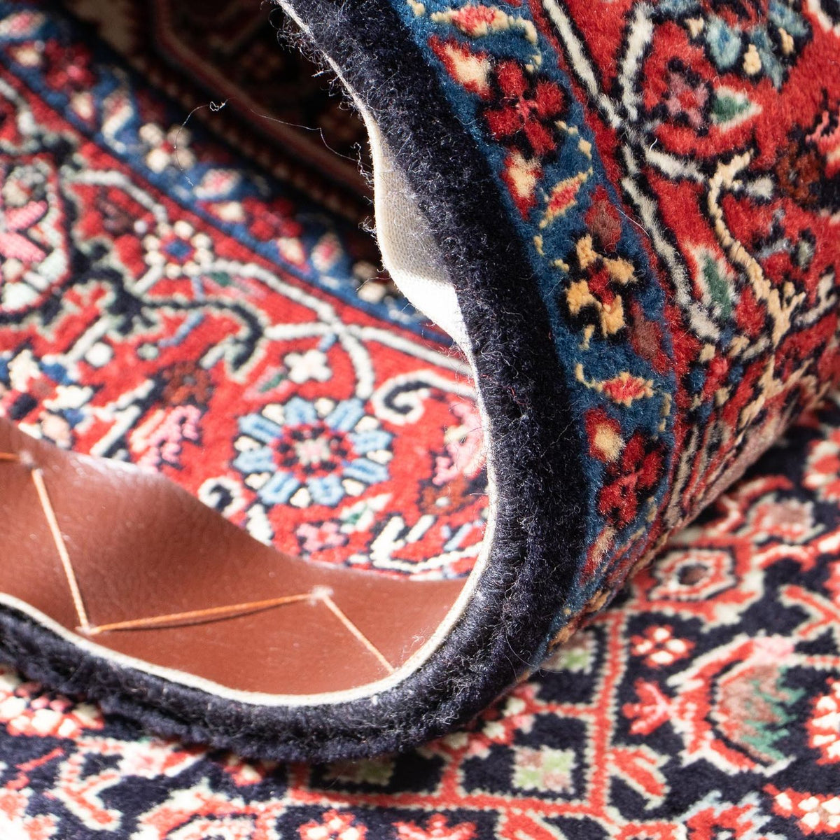 Biegacz Dywan perski - Bijar - 300 x 84 cm - ciemnoniebieski