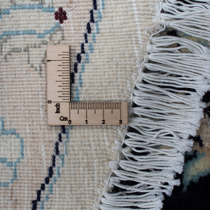 Dywan perski - Nain okrągły  - 295 x 295 cm - ciemnoniebieski