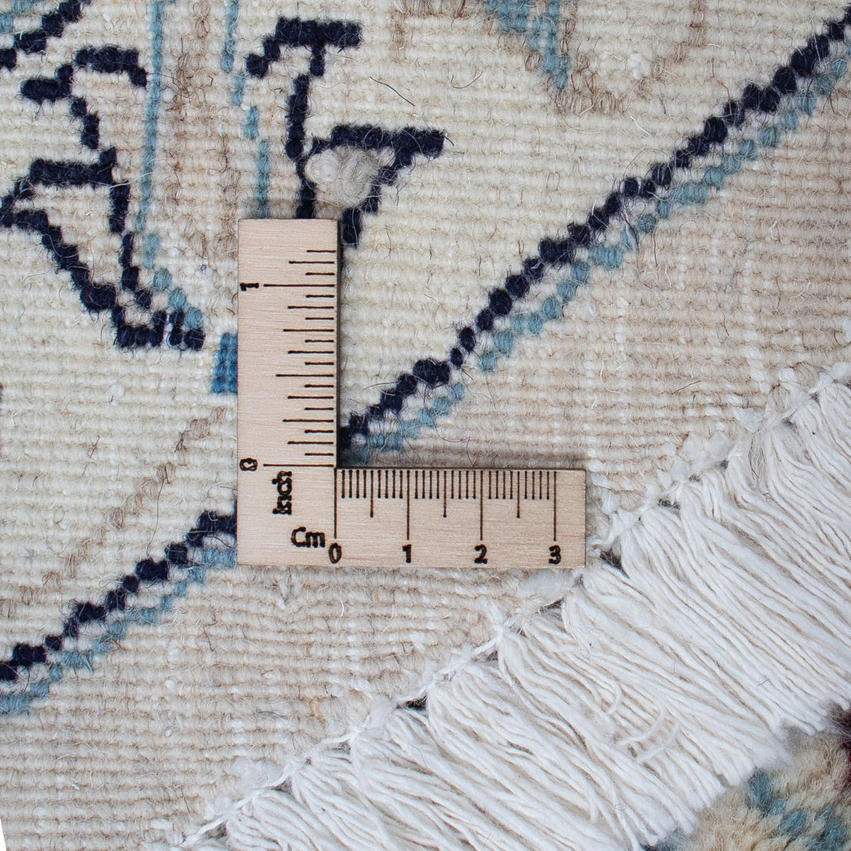 Dywan perski - Nain okrągły  - 290 x 290 cm - ciemnoniebieski