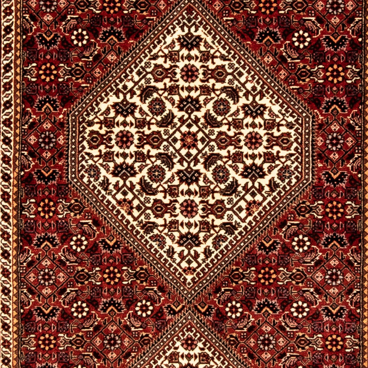 Biegacz Dywan perski - Bijar - 304 x 81 cm - wielokolorowy