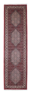 Biegacz Dywan perski - Bijar - 317 x 85 cm - czerwony