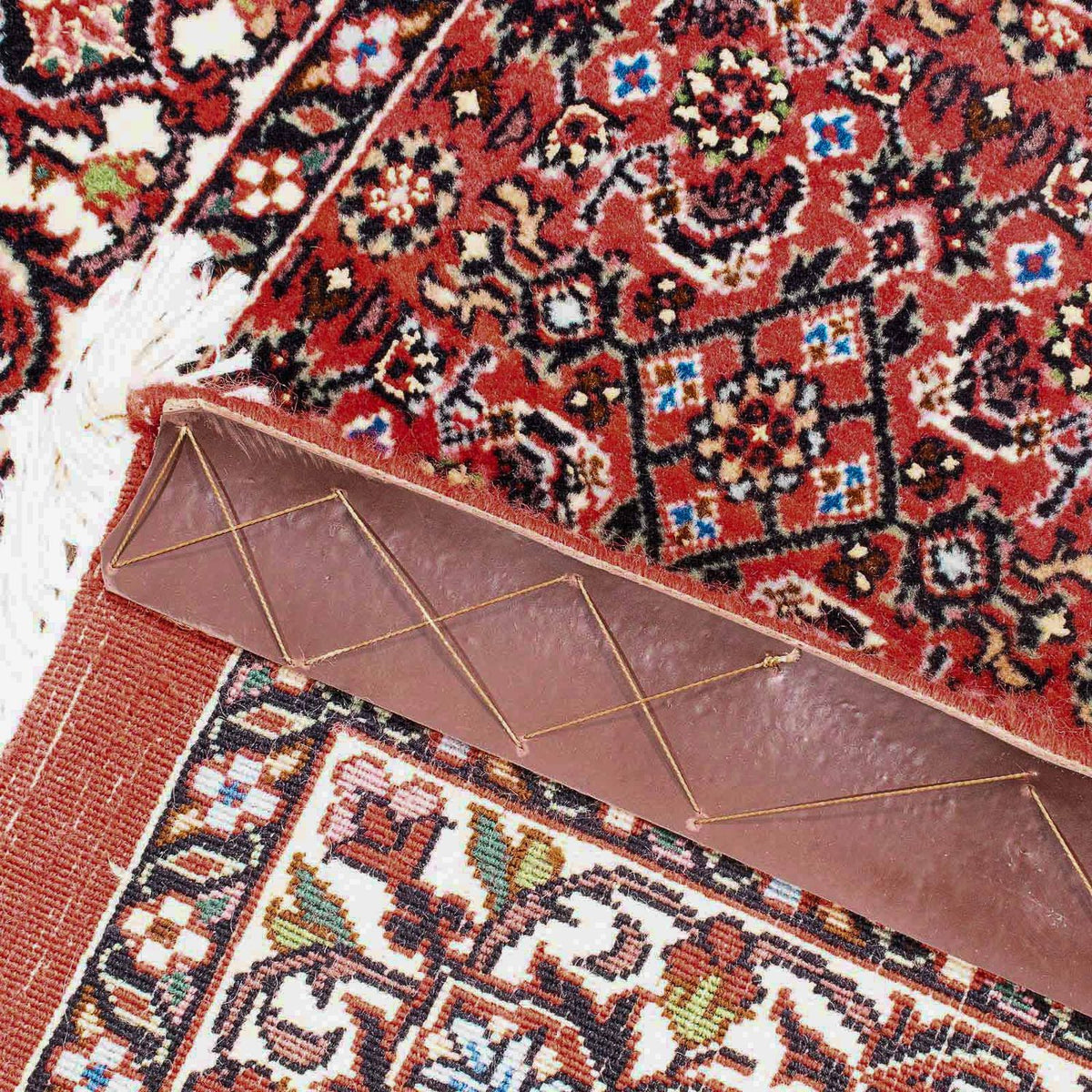 Dywan perski - Bijar kwadratowy  - 105 x 101 cm - czerwony