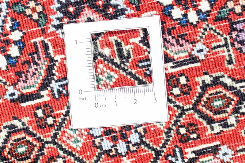 Dywan perski - Bijar okrągły  - 155 x 155 cm - ciemna czerwień