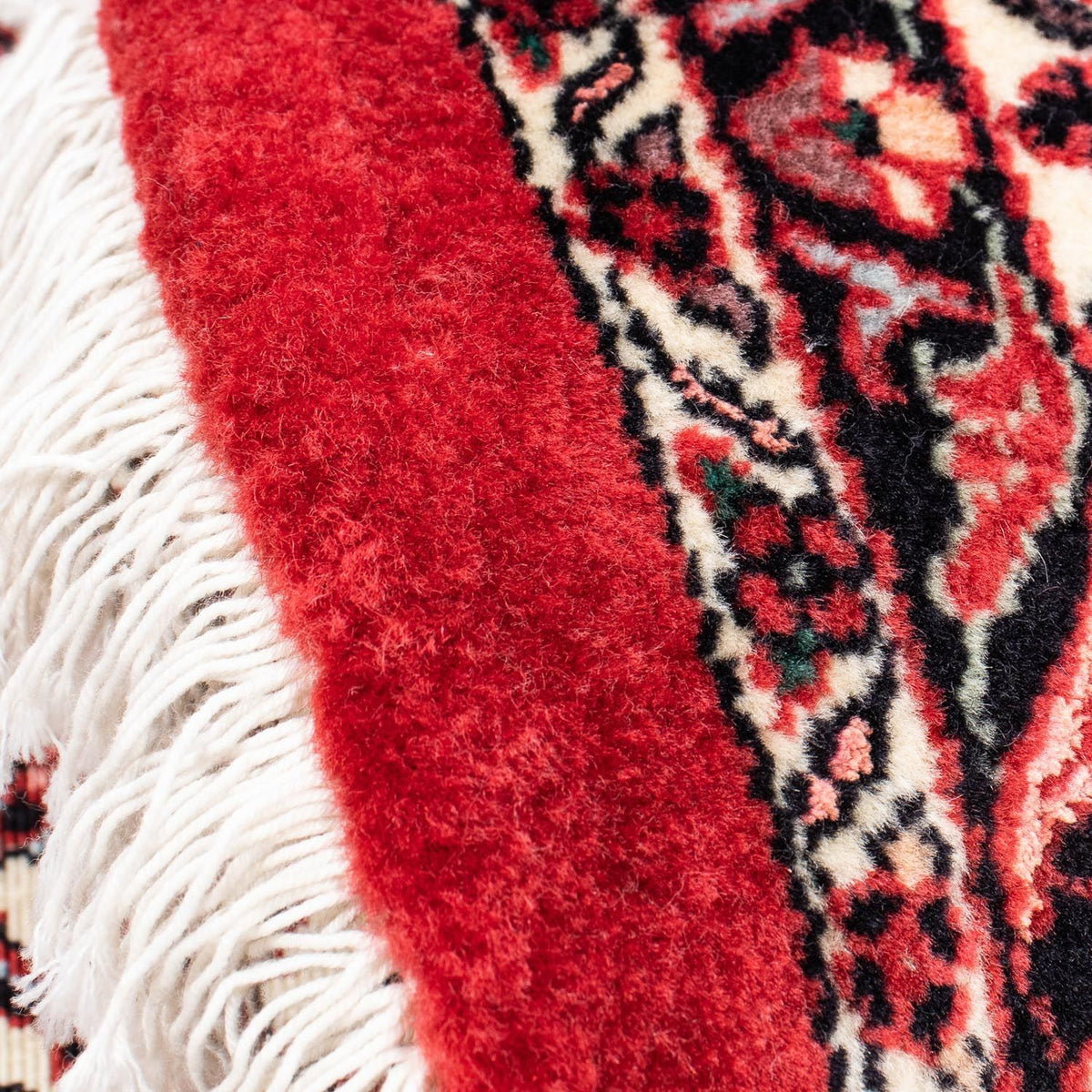 Dywan perski - Bijar okrągły  - 155 x 155 cm - ciemna czerwień