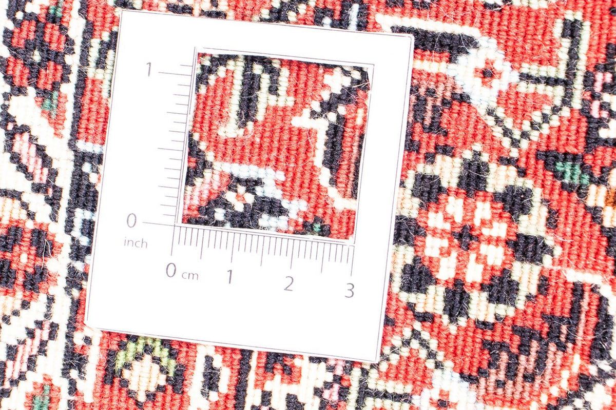 Dywan perski - Bijar okrągły  - 155 x 155 cm - ciemna czerwień