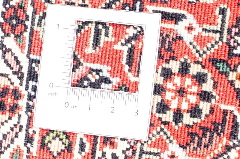 Dywan perski - Bijar okrągły  - 155 x 155 cm - ciemna czerwień