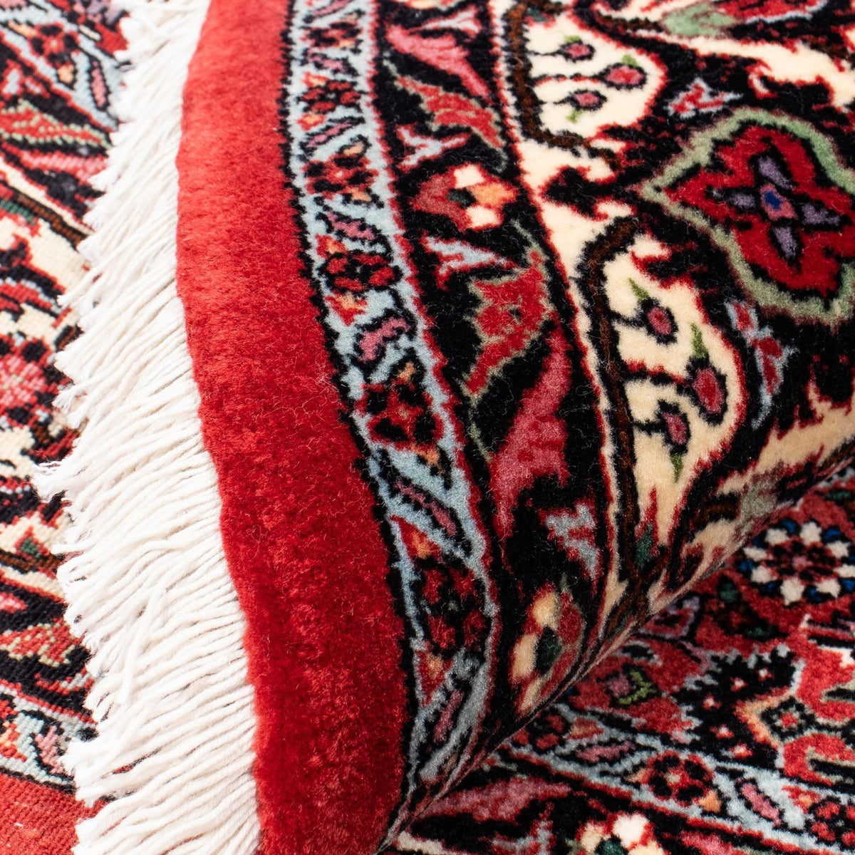 Dywan perski - Bijar okrągły  - 150 x 150 cm - ciemna czerwień