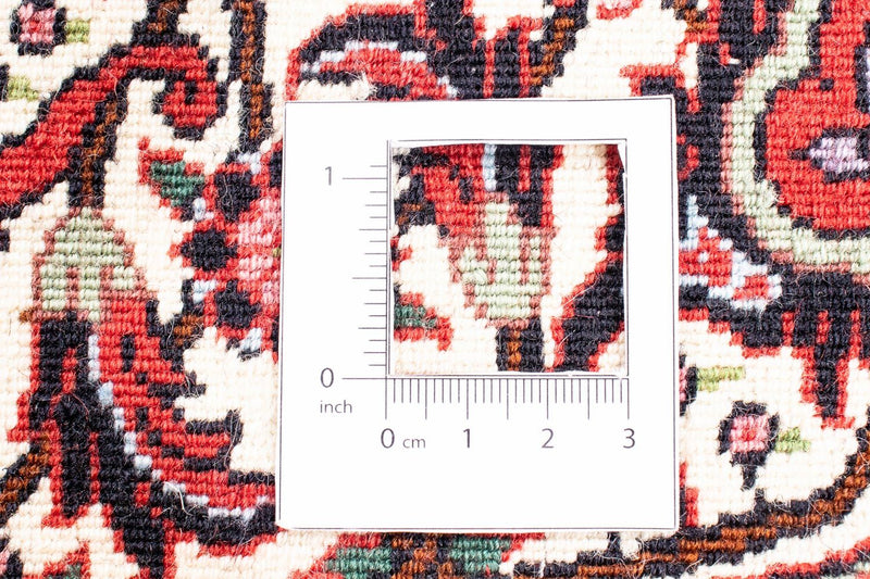 Dywan perski - Bijar okrągły  - 150 x 150 cm - ciemna czerwień