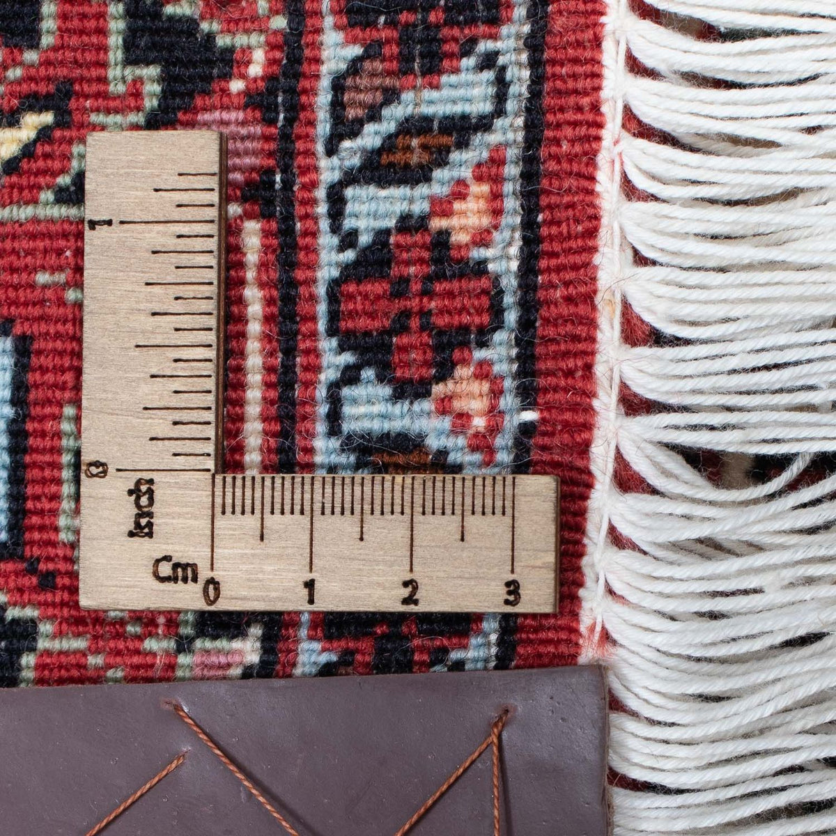 Biegacz Dywan perski - Bijar - 403 x 86 cm - ciemna czerwień