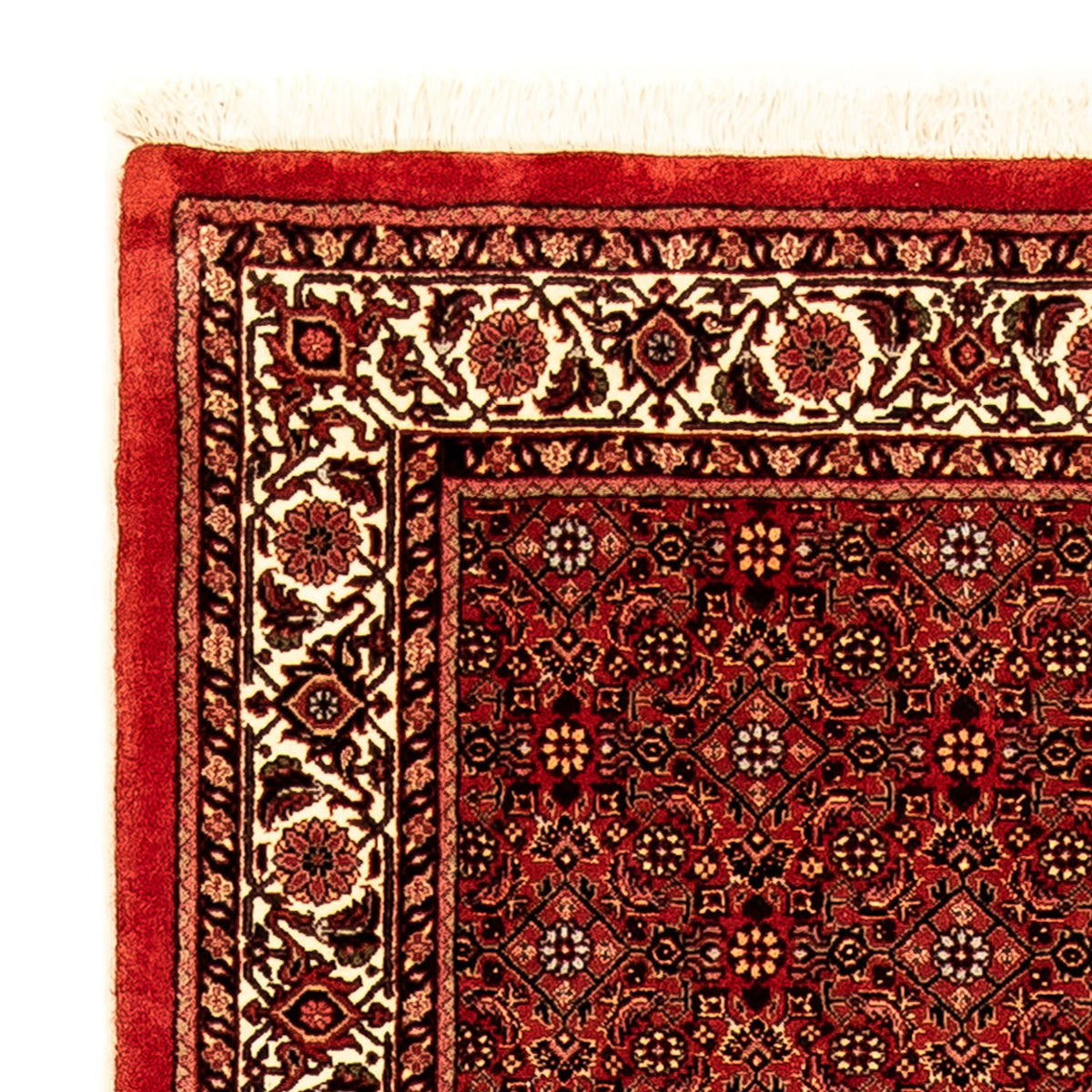 Biegacz Dywan perski - Bijar - 292 x 78 cm - ciemna czerwień